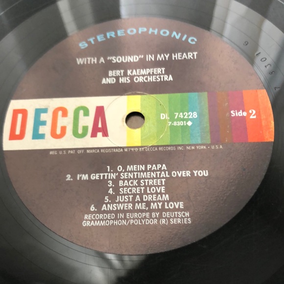 Bert Kaempfert With A Sound In My Heart Vinyl Lp '61 - Picture 2 of 9